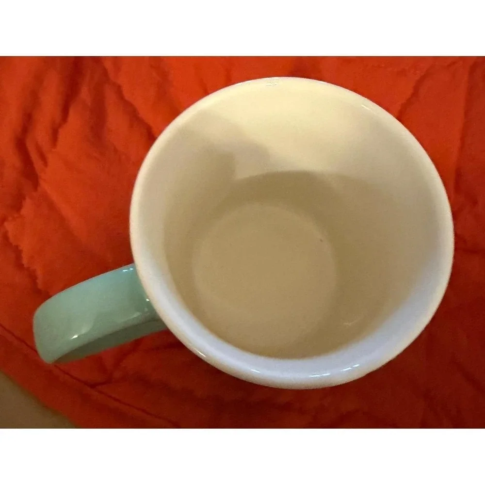 Starbucks 2021 Mint Green Floral 10oz Coffee Tea Cup Mug Mermaid Siren Logo EUC
